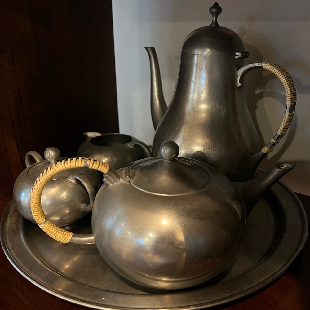 Pewter HANS KLEIN DEN HAAG TEA SET FROM HOLLAND - Picture 2 of 6